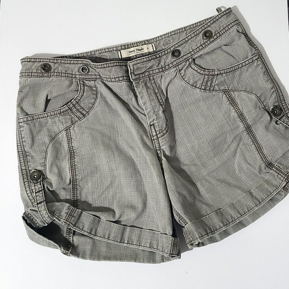 Free People Cotton Cargo Shorts Size 6